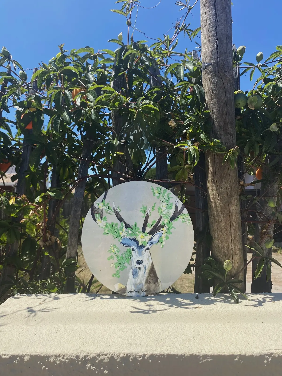 Dessous de plat - Illustration "Cerf" 20 cm | Audrey Beauduc