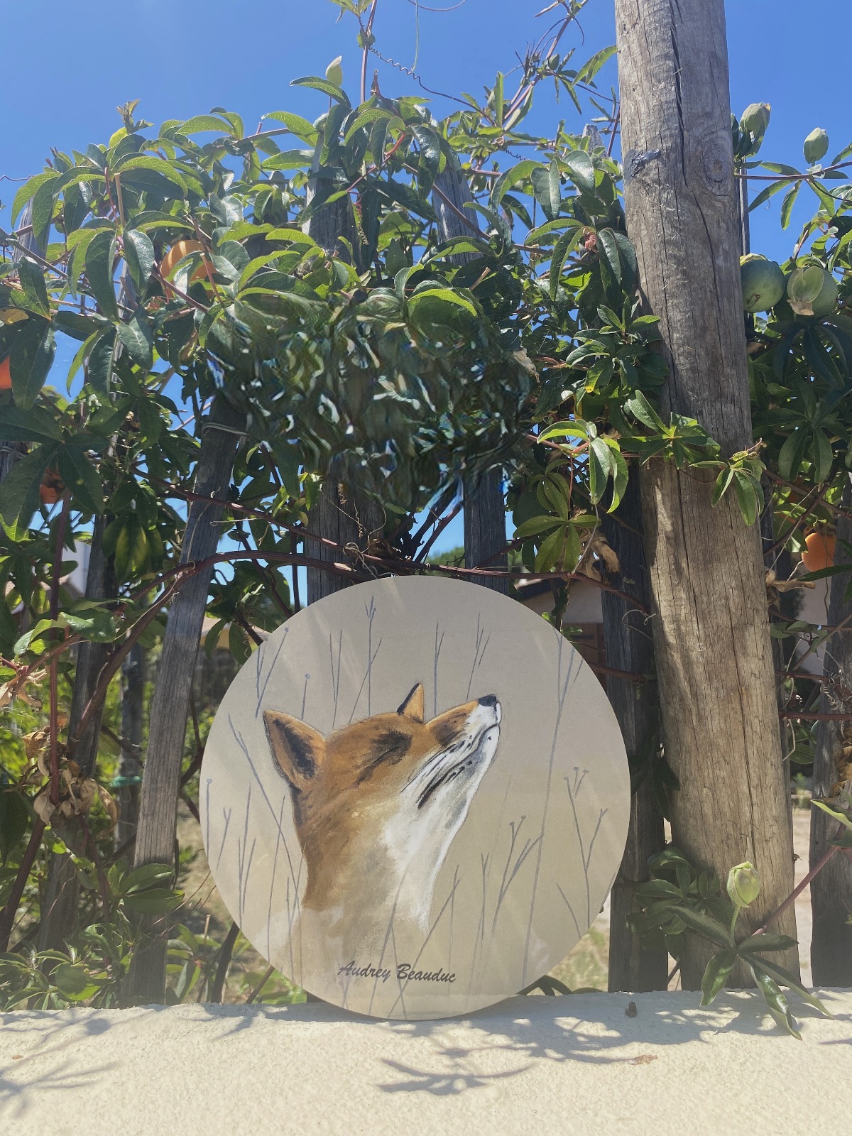 Dessous de plat – Illustration "Renard" 20 cm | Audrey Beauduc – Image 2