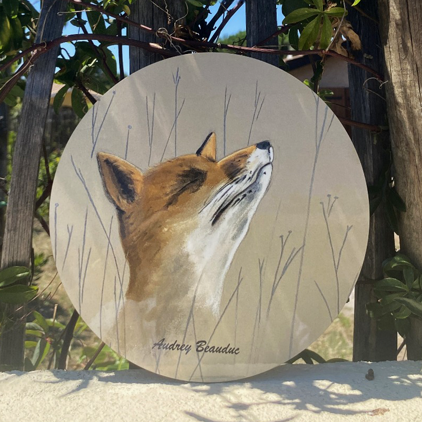 Dessous de plat – Illustration "Renard" 20 cm | Audrey Beauduc