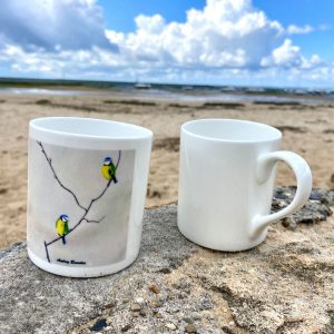 Mug « Mésanges sur une branche» – Porcelaine | Audrey Beauduc