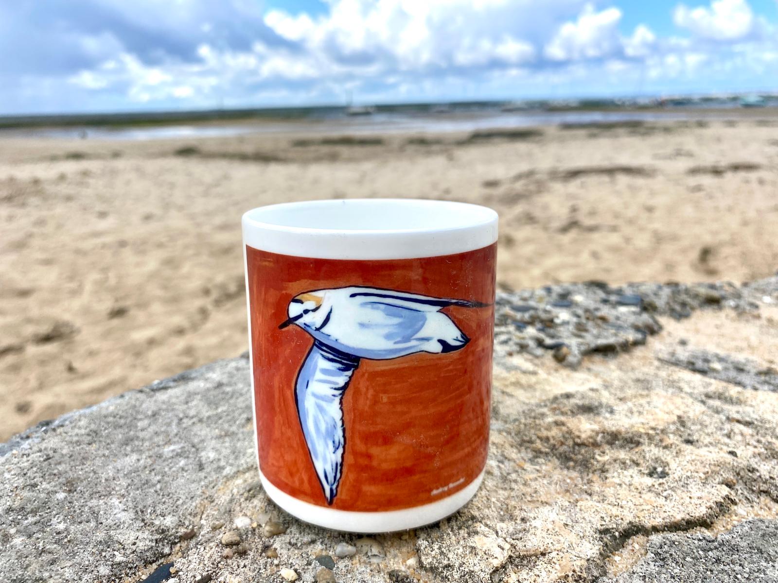 Mug « Gravelot à collier interrompu » – Porcelaine | Audrey Beauduc