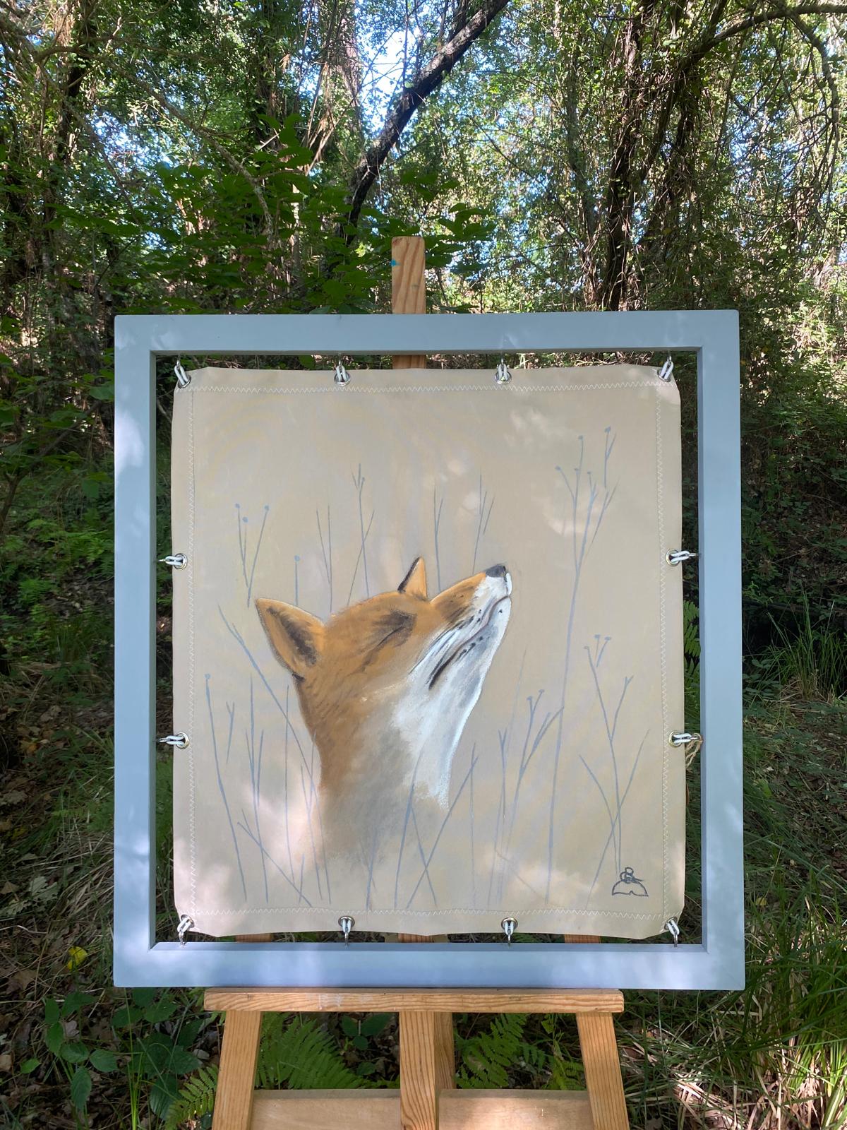 Renard songeur – Peinture sur toile nautique | Audrey Beauduc – Image 2