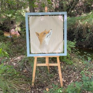 Renard songeur – Peinture sur toile nautique | Audrey Beauduc