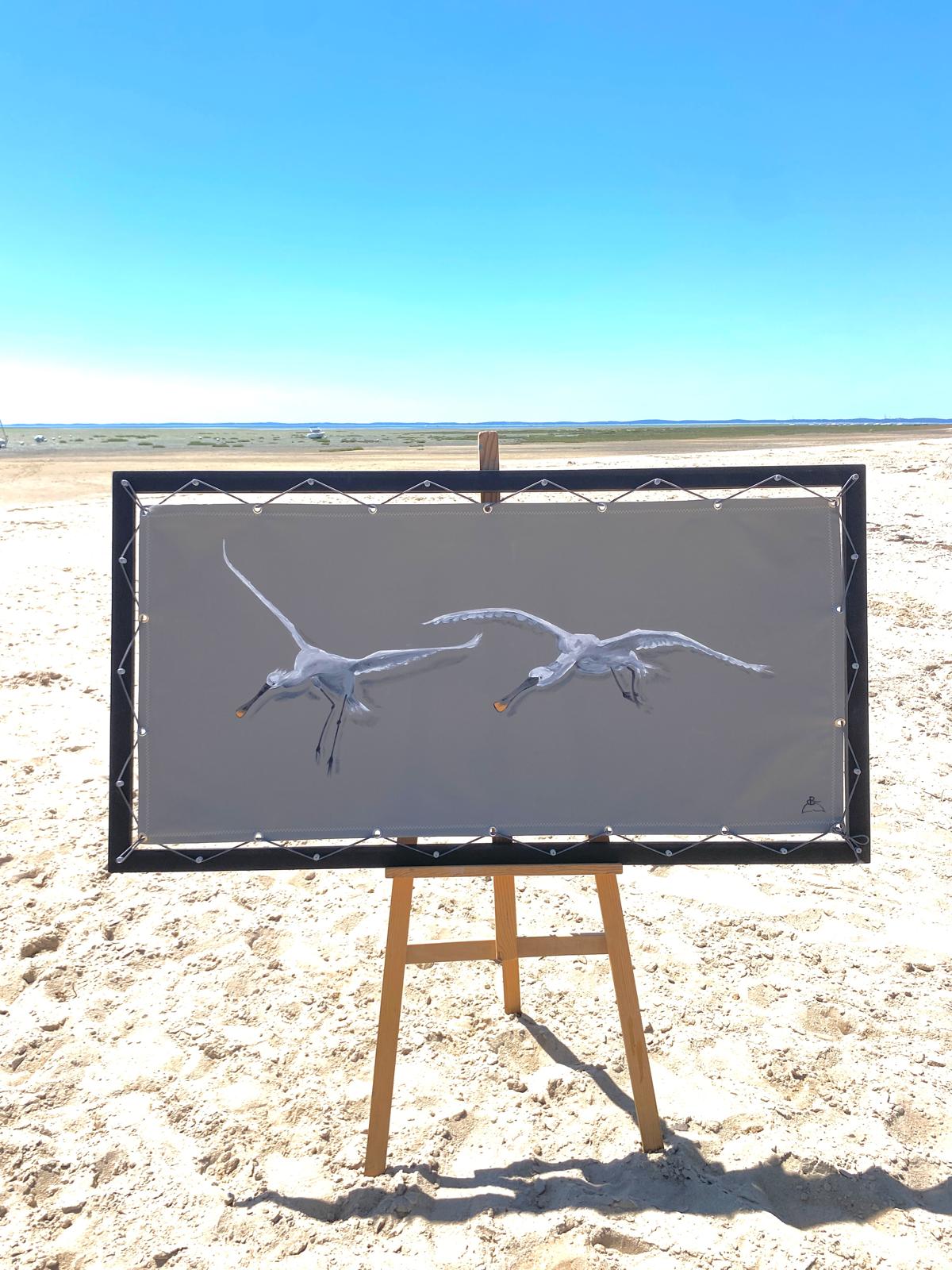 Spatules blanches - Peinture sur toile nautique | Audrey Beauduc – Image 2