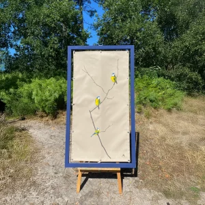 Mésanges sur un arbre – Peinture sur toile nautique | Audrey Beauduc